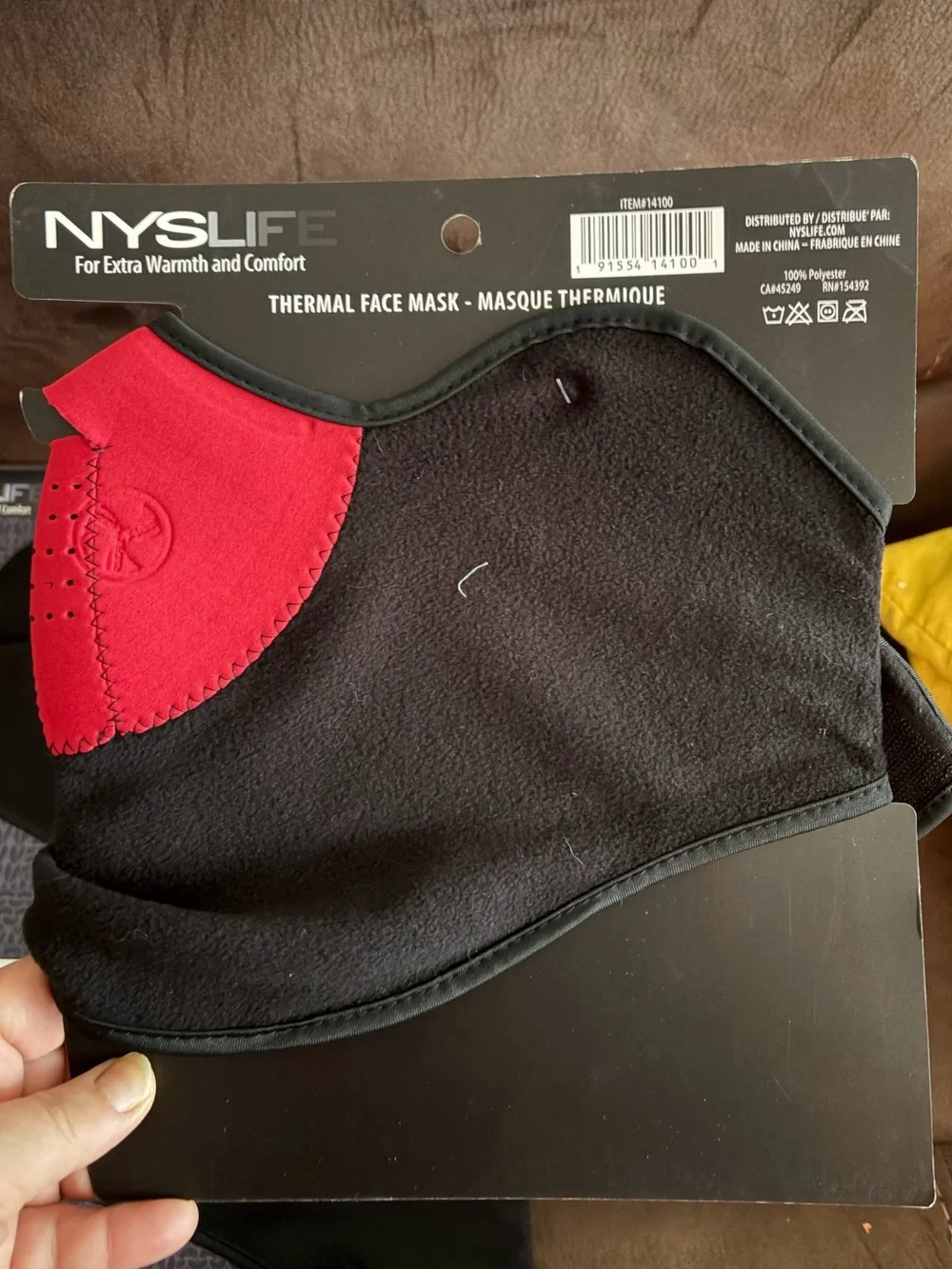 NYSLIFE NIP Balaclava Black Face Masks with Blue / Red / or Black Panels